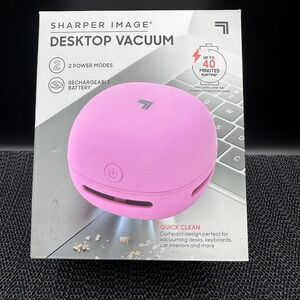 Sharper Image Desktop Vacuum Pink Rechargeable Keyboard Cleaner 1018725 USB-C